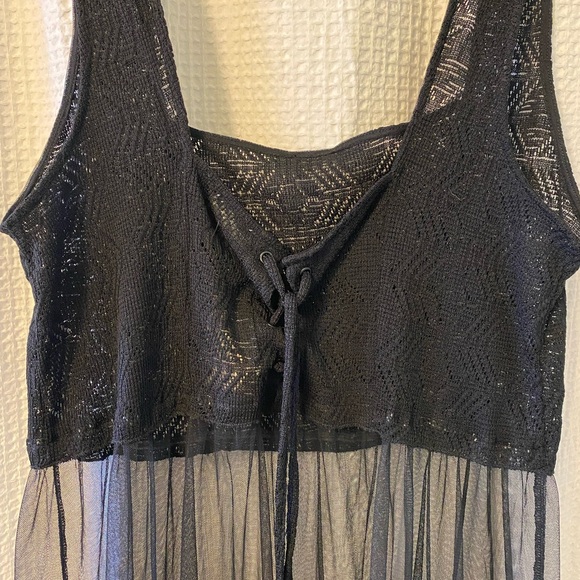 Free People Black Sheer Maxi Dress - Picture 6 of 10